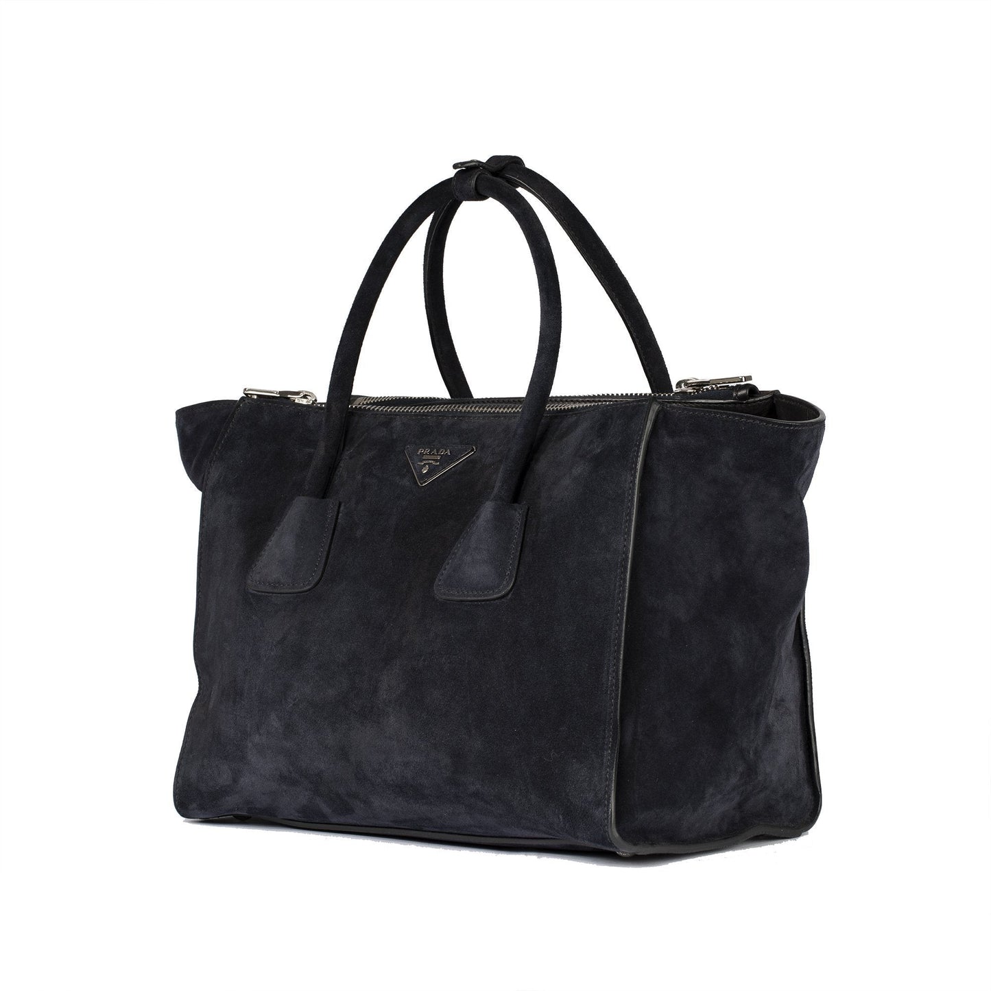 Prada Suede Twin Pocket Tote
