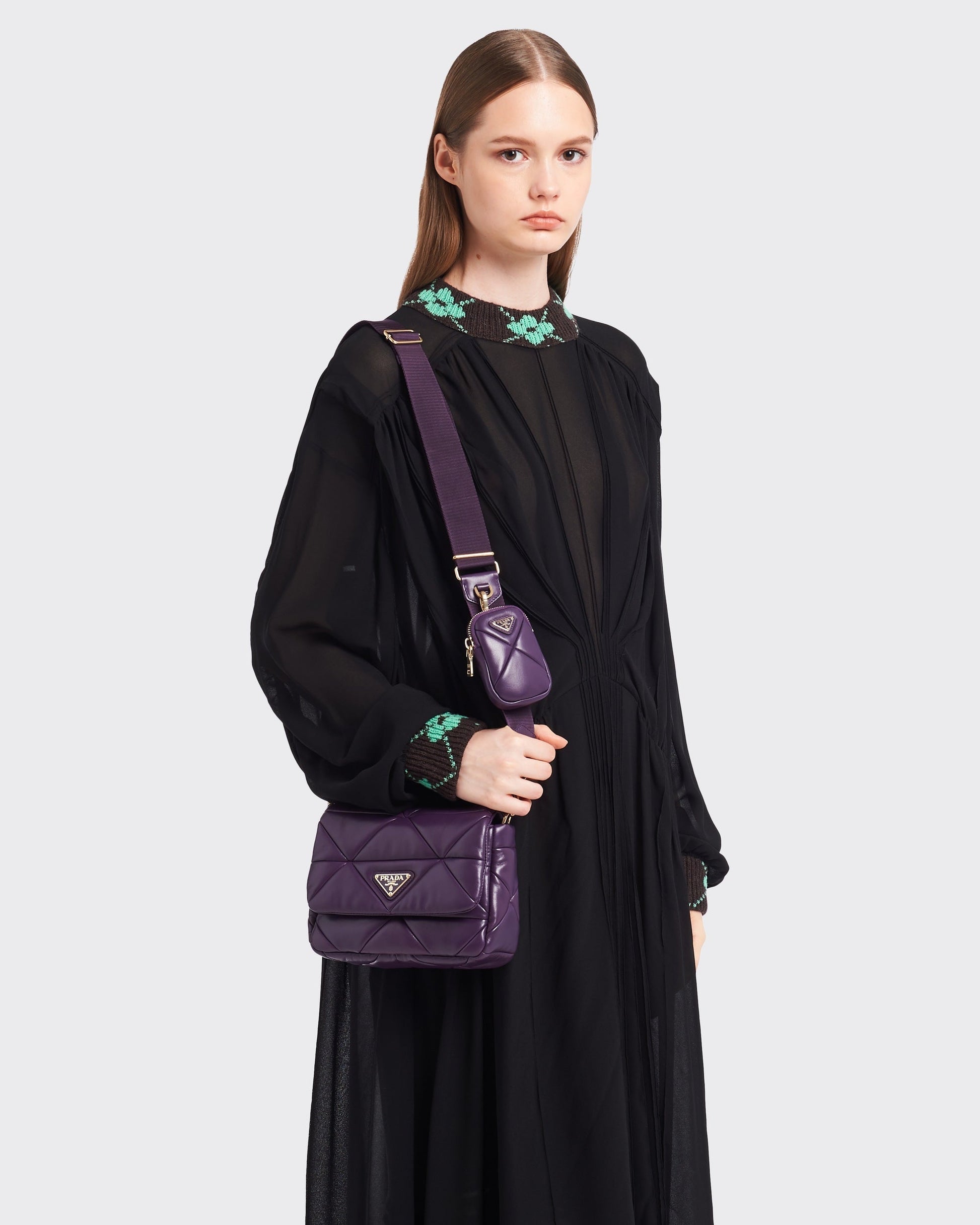 PRADA SYSTEM NAPPA LEATHER PATCHWORK BAG - Style 2