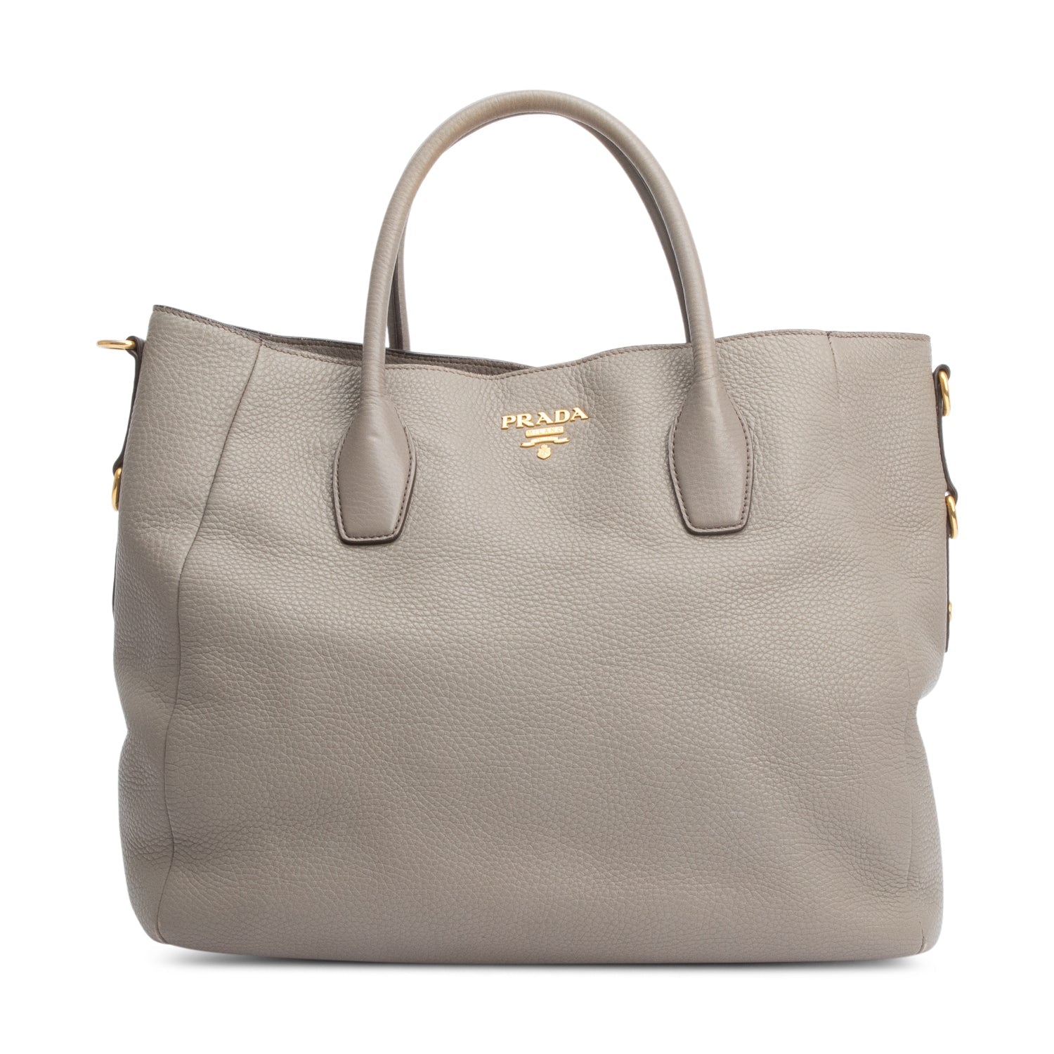 Prada Taupe Vitello Daino Leather Tote