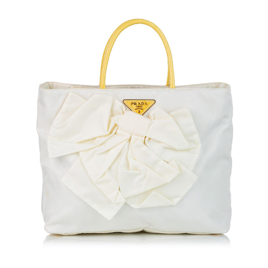 Prada Tessuto Bow Tote Bag (SHG-37583)