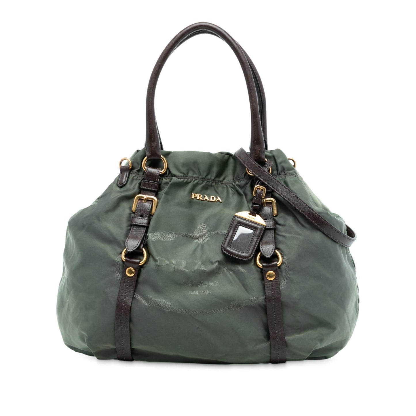Prada Tessuto Canapa Logo Satchel