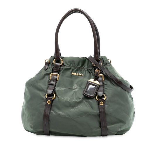 Prada Tessuto Canapa Logo Satchel