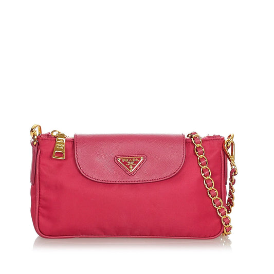 Prada Tessuto Chain Crossbody Bag (SHG-23061)