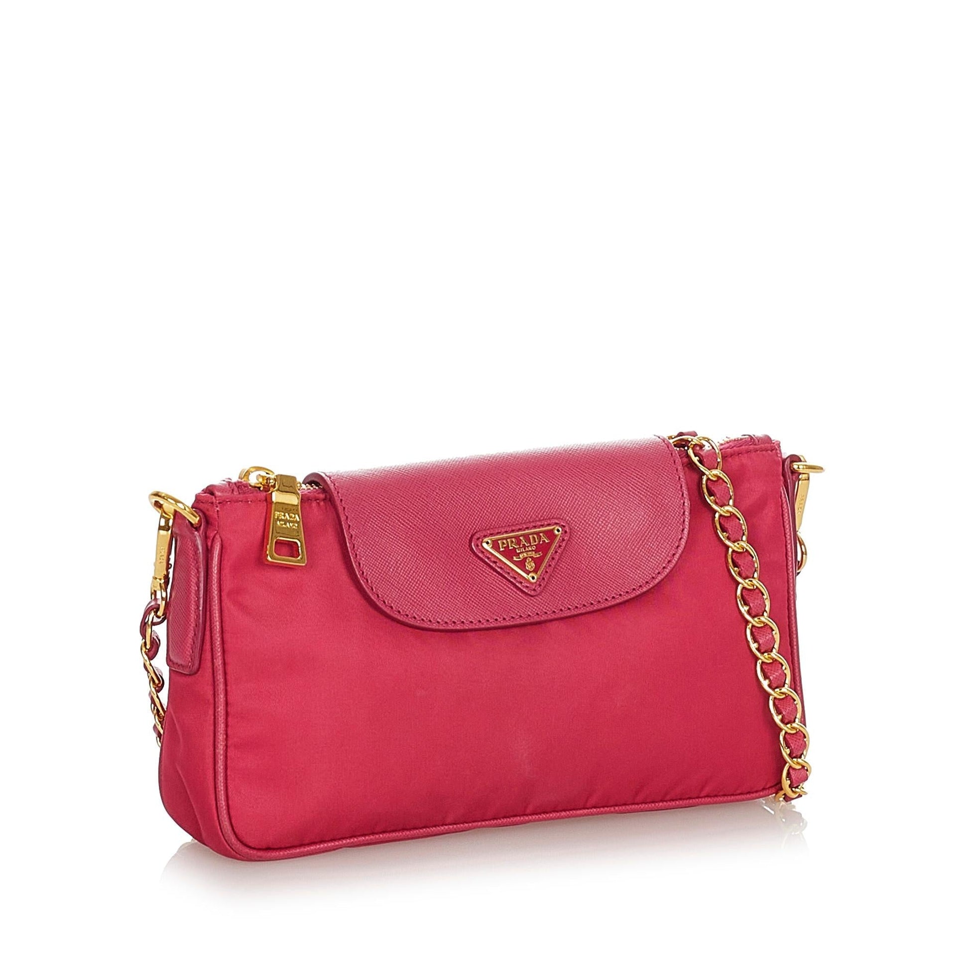 Prada Tessuto Chain Crossbody Bag (SHG-23061)