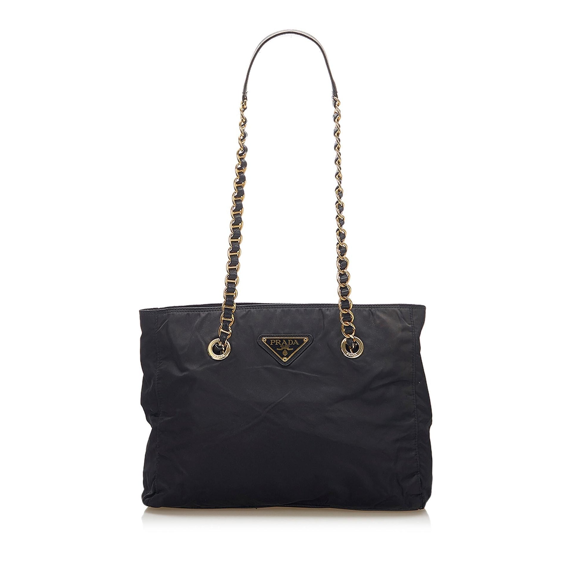 Prada Tessuto Chain Tote Bag  
