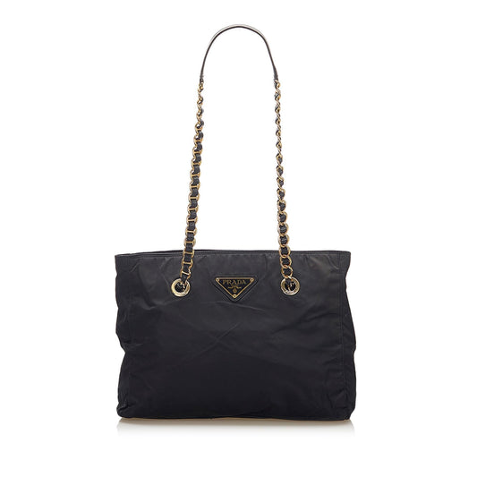 Prada Tessuto Chain Tote Bag  