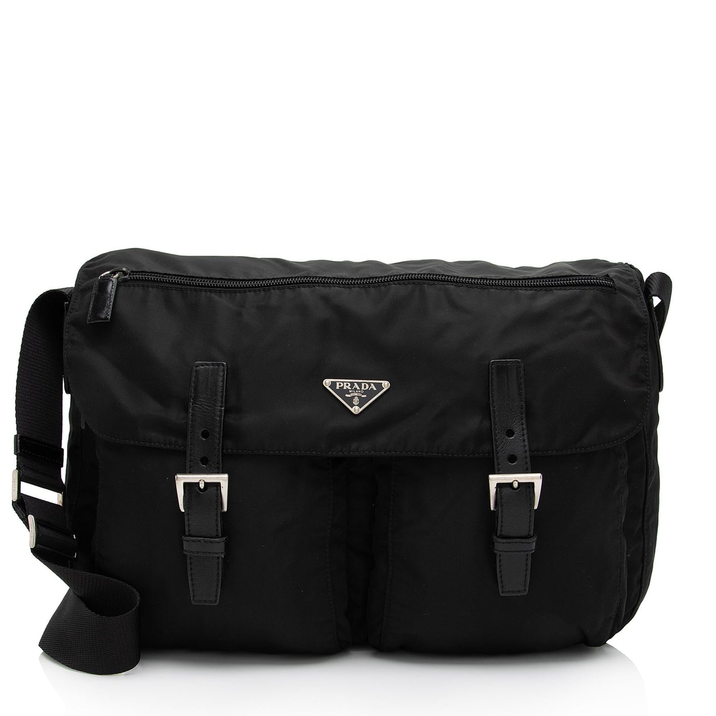 Prada Tessuto Double Pocket Large Messenger Bag (SHF-gRRU2R)