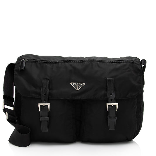 Prada Tessuto Double Pocket Large Messenger Bag (SHF-gRRU2R)