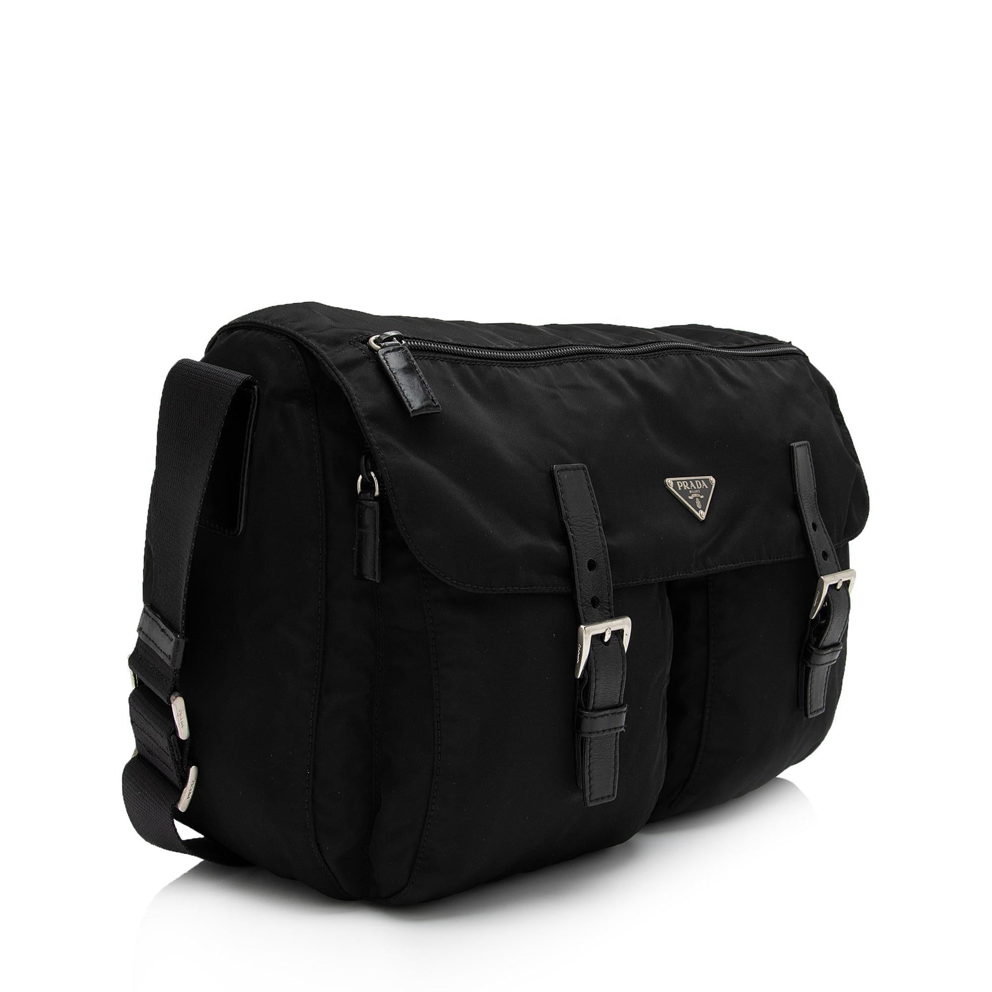 Prada Tessuto Double Pocket Large Messenger Bag (SHF-gRRU2R)