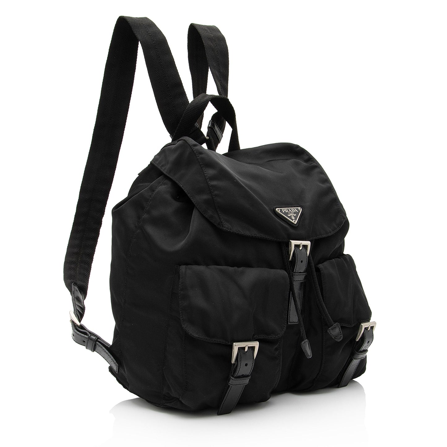 Prada Tessuto Double Pocket Medium Backpack (SHF-IvHeZr)