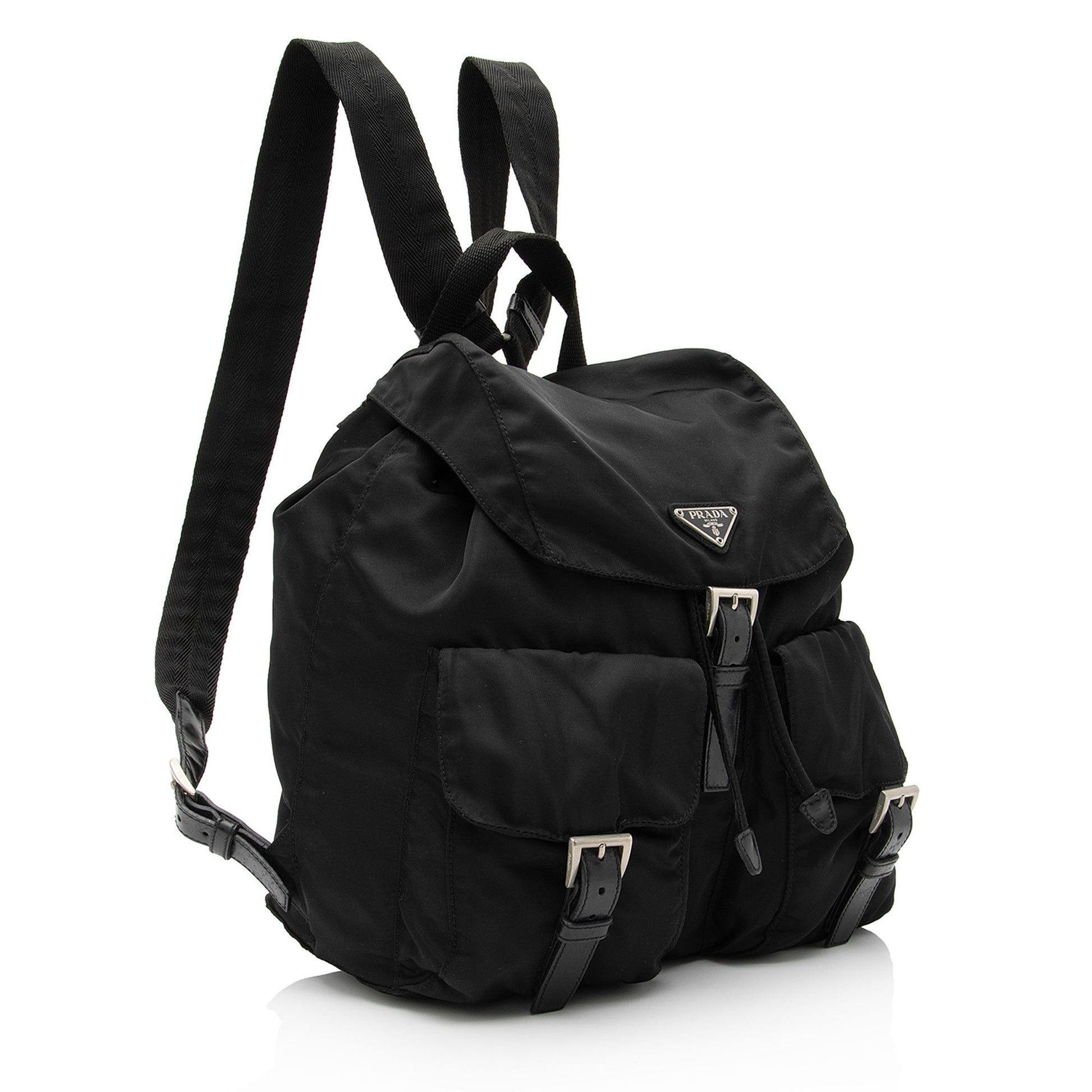 Prada Tessuto Double Pocket Medium Backpack (SHF-IvHeZr)