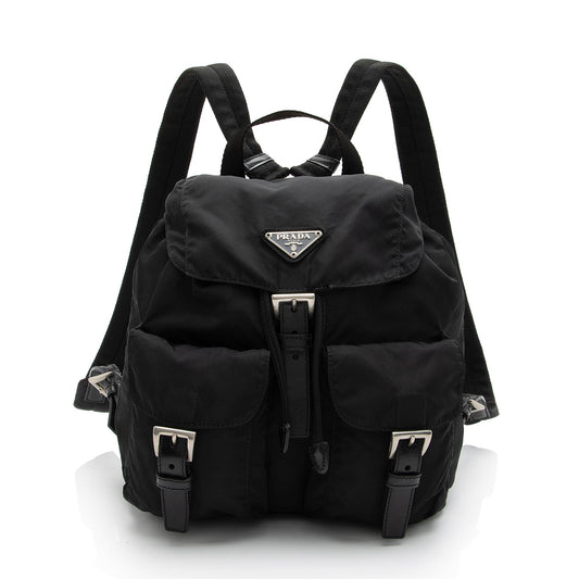 Prada Tessuto Double Pocket Medium Backpack (SHF-EHKQ1z)