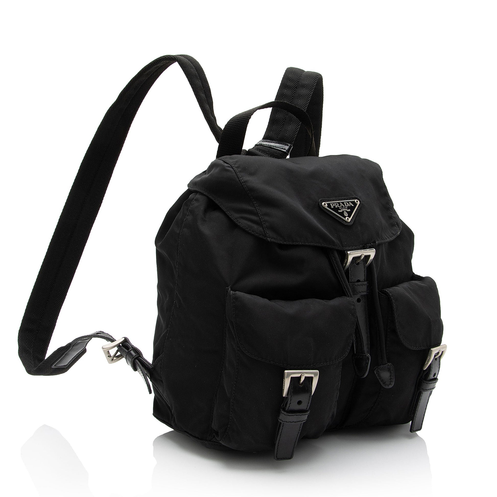 Prada Tessuto Double Pocket Medium Backpack (SHF-EHKQ1z)
