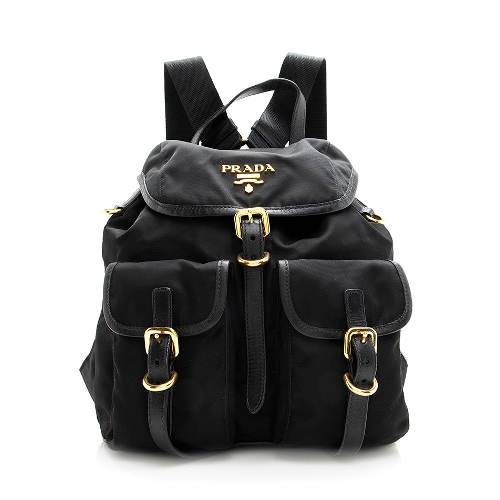Prada Tessuto Double Pocket Small Backpack (SHF-19407)