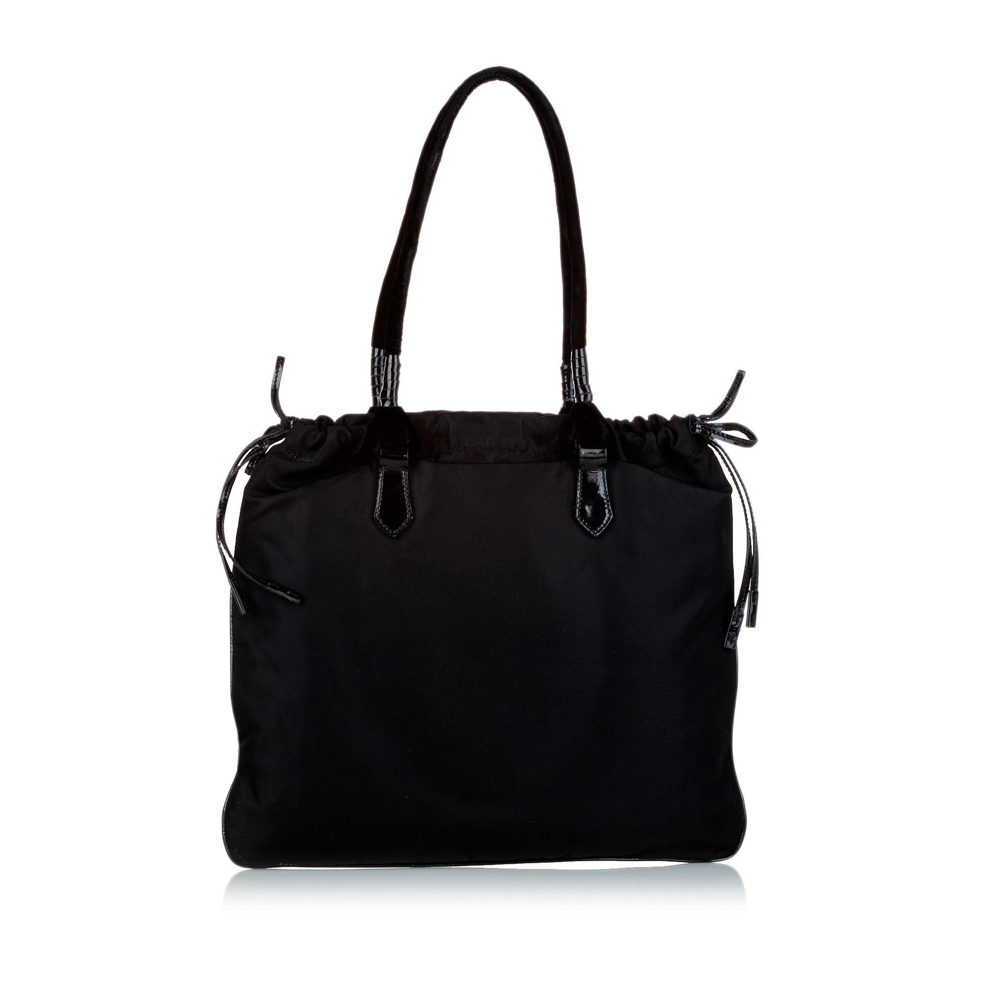 Prada Tessuto Drawstring Shopper Tote Bag (SHG-21574)