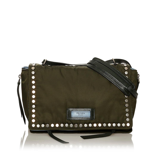 Prada Tessuto Etiquette Crossbody Bag (SHG-28661)