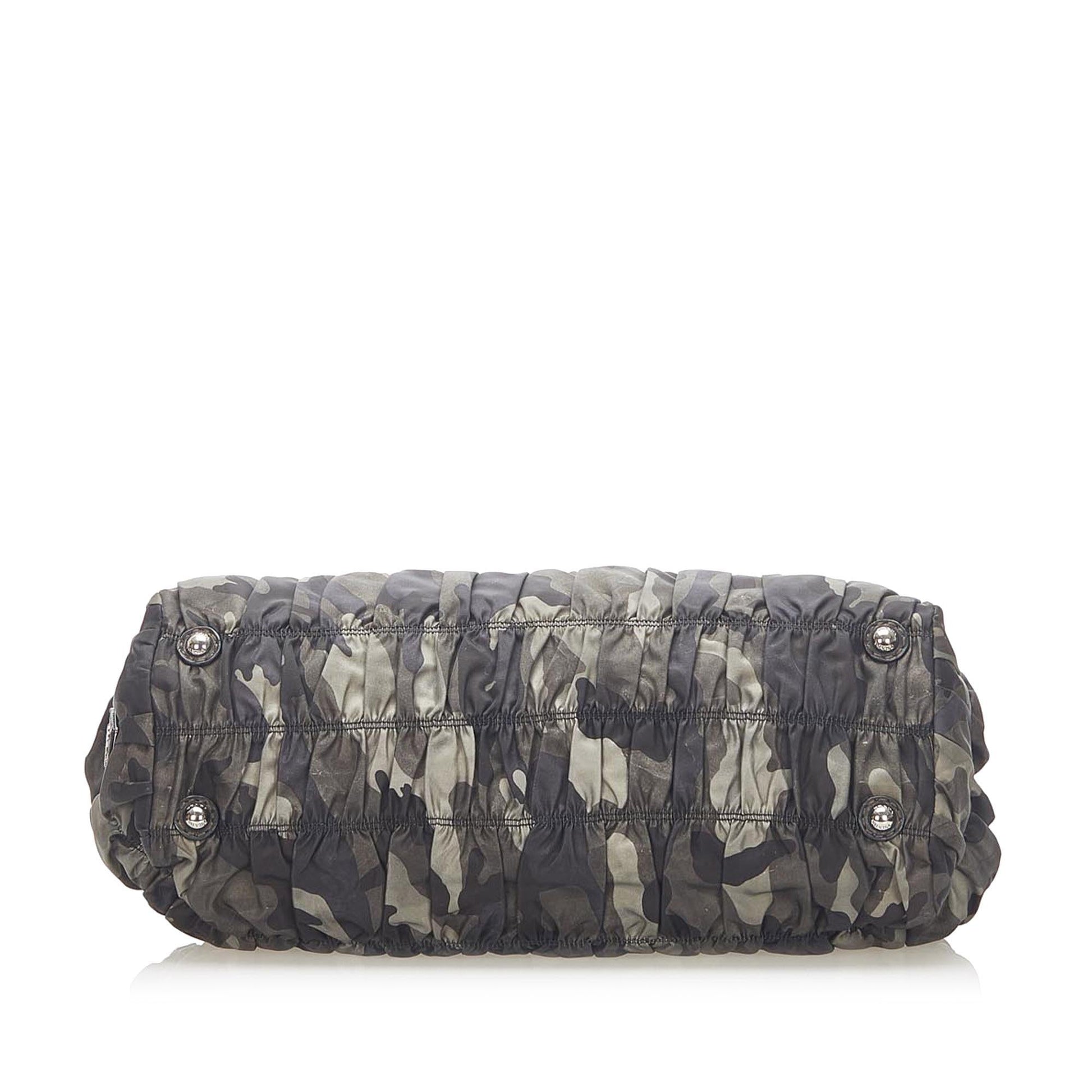 Prada Tessuto Gaufre Camouflage Tote Bag (SHG-18627)