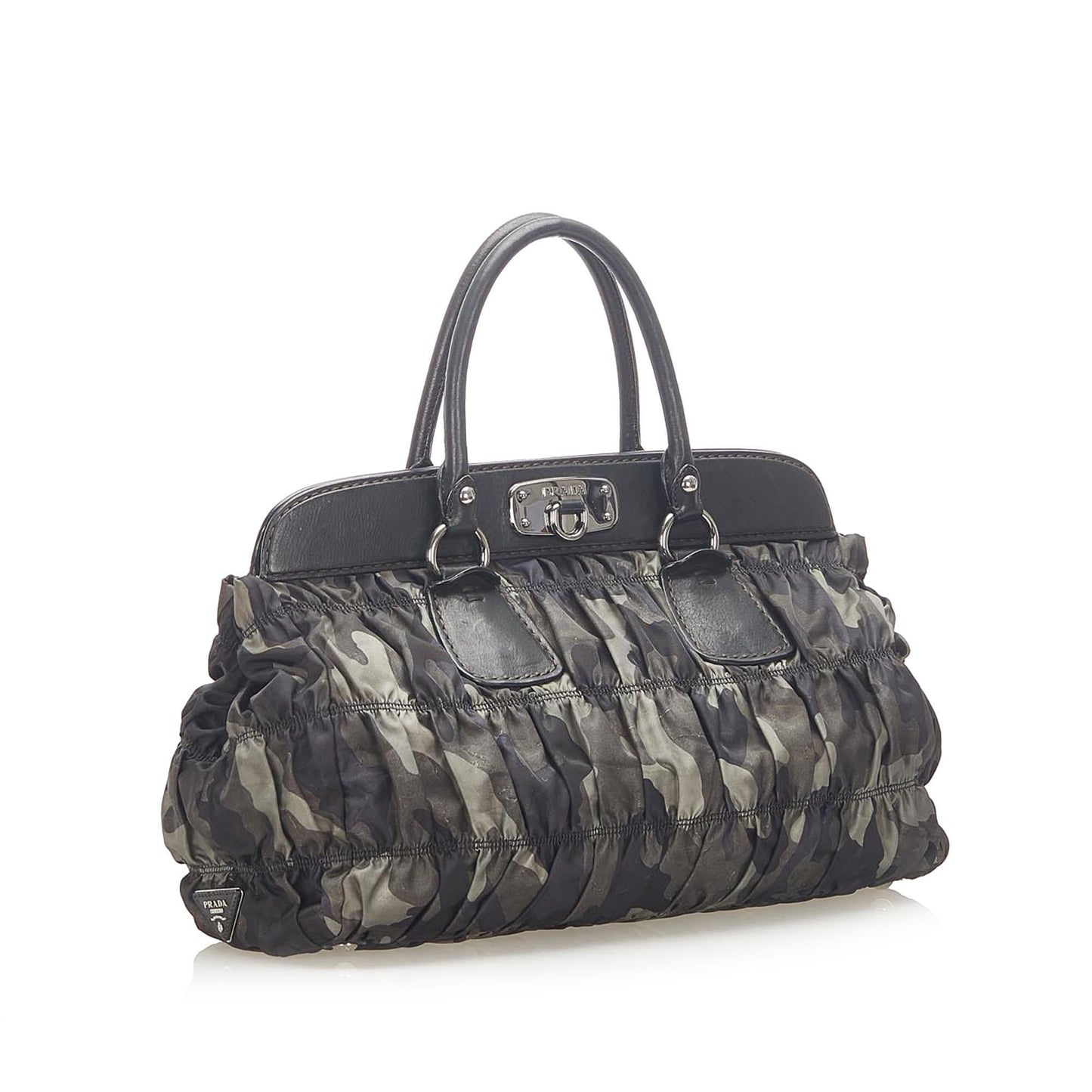 Prada Tessuto Gaufre Camouflage Tote Bag  