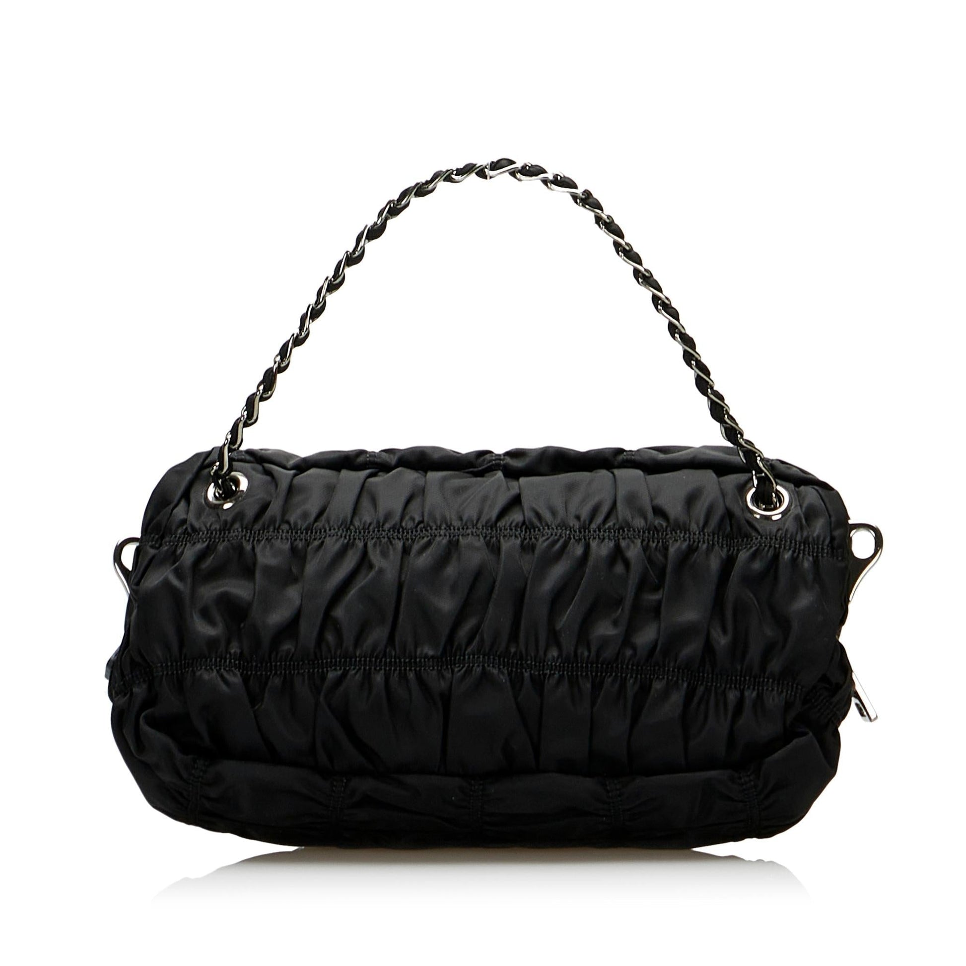 Prada Tessuto Gaufre Chain Satchel (SHG-FCxtXs)