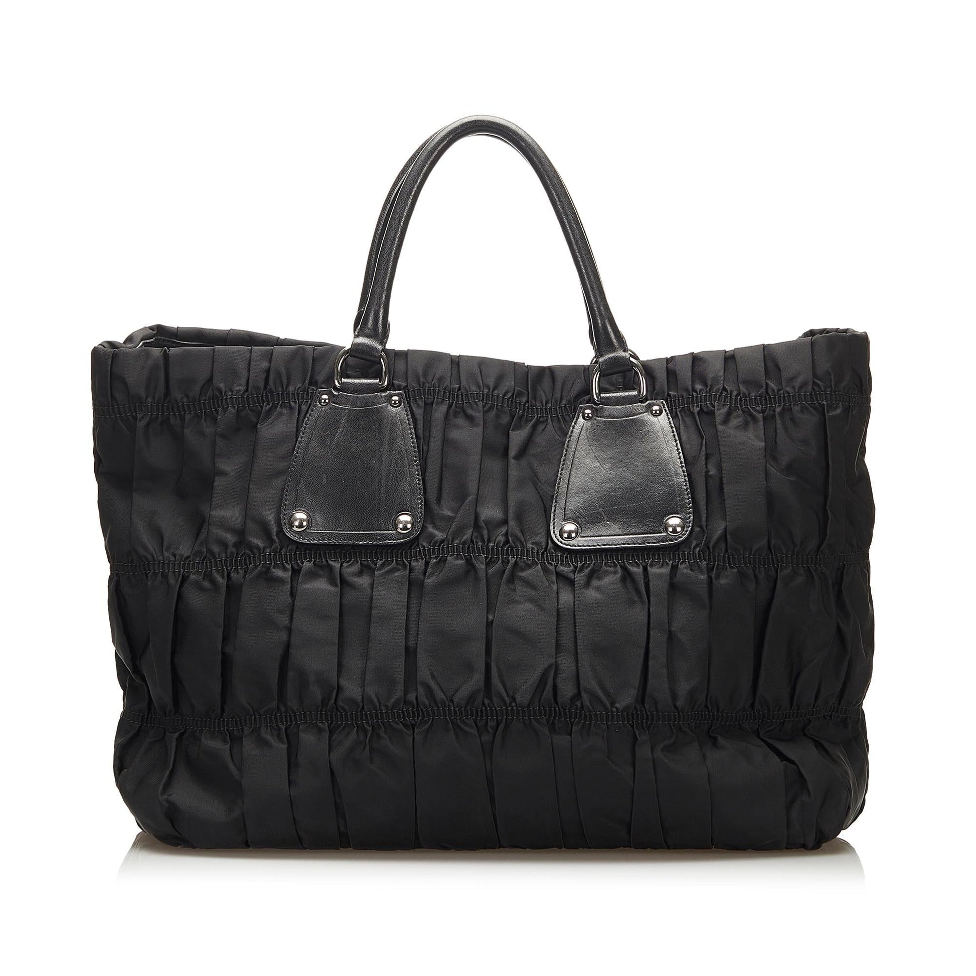 Prada Tessuto Gaufre Tote Bag (SHG-35118)