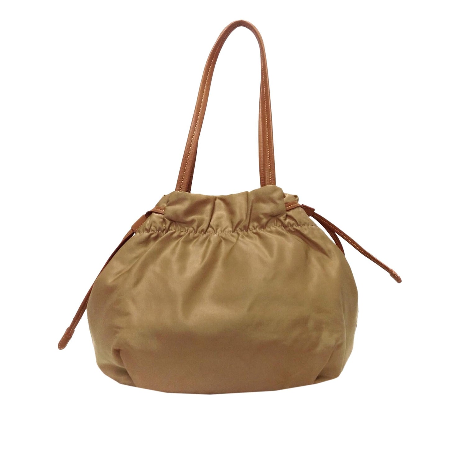 Prada Tessuto Jacquard Logo Drawstring Tote (SHG-35278)