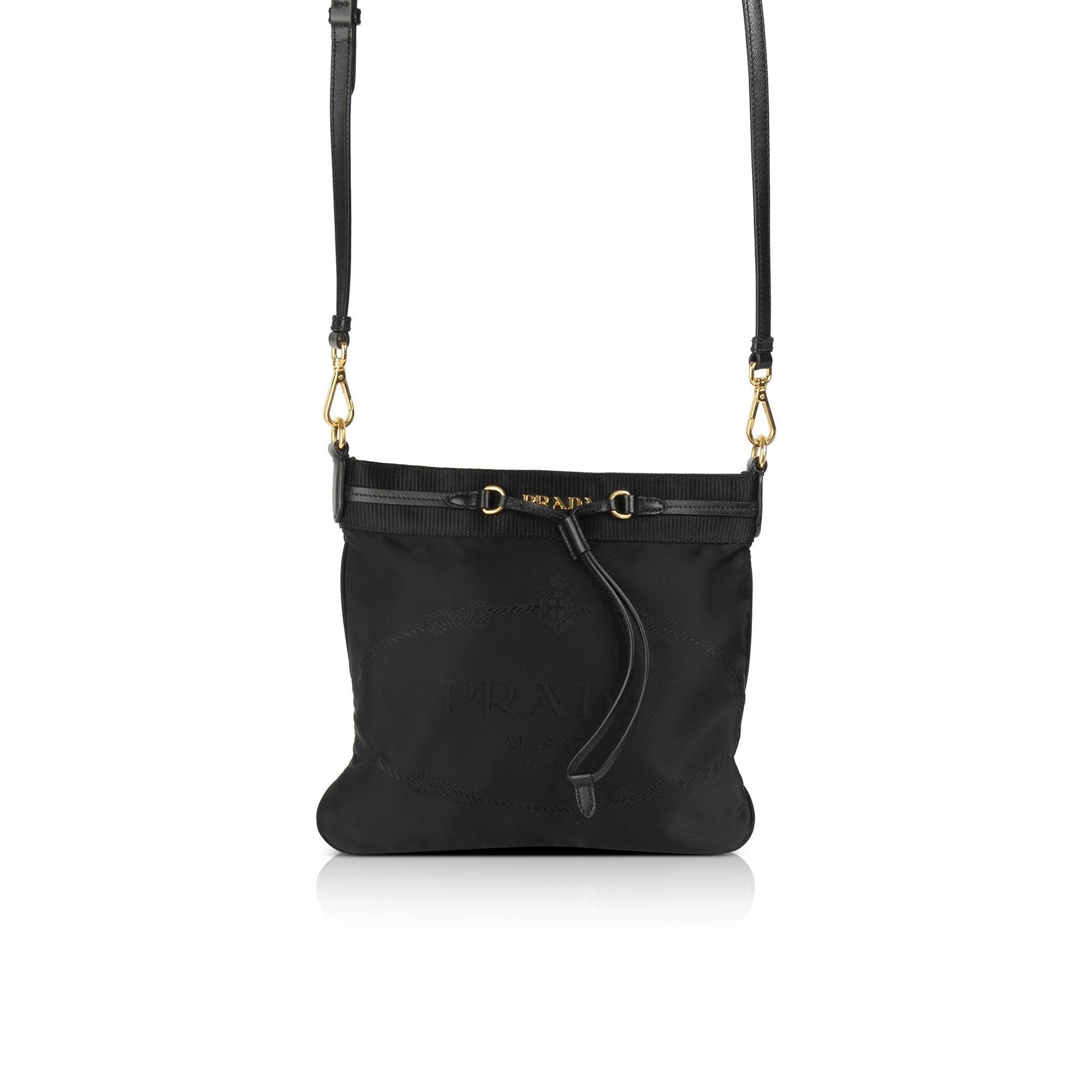 Prada Tessuto Logo Jacquard Crossbody Bag