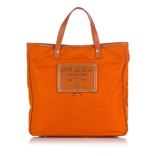 Prada Tessuto Logo Oro Satchel (SHG-35664)