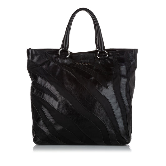 Prada Tessuto Nappa Waves Tote Bag (SHG-31512)