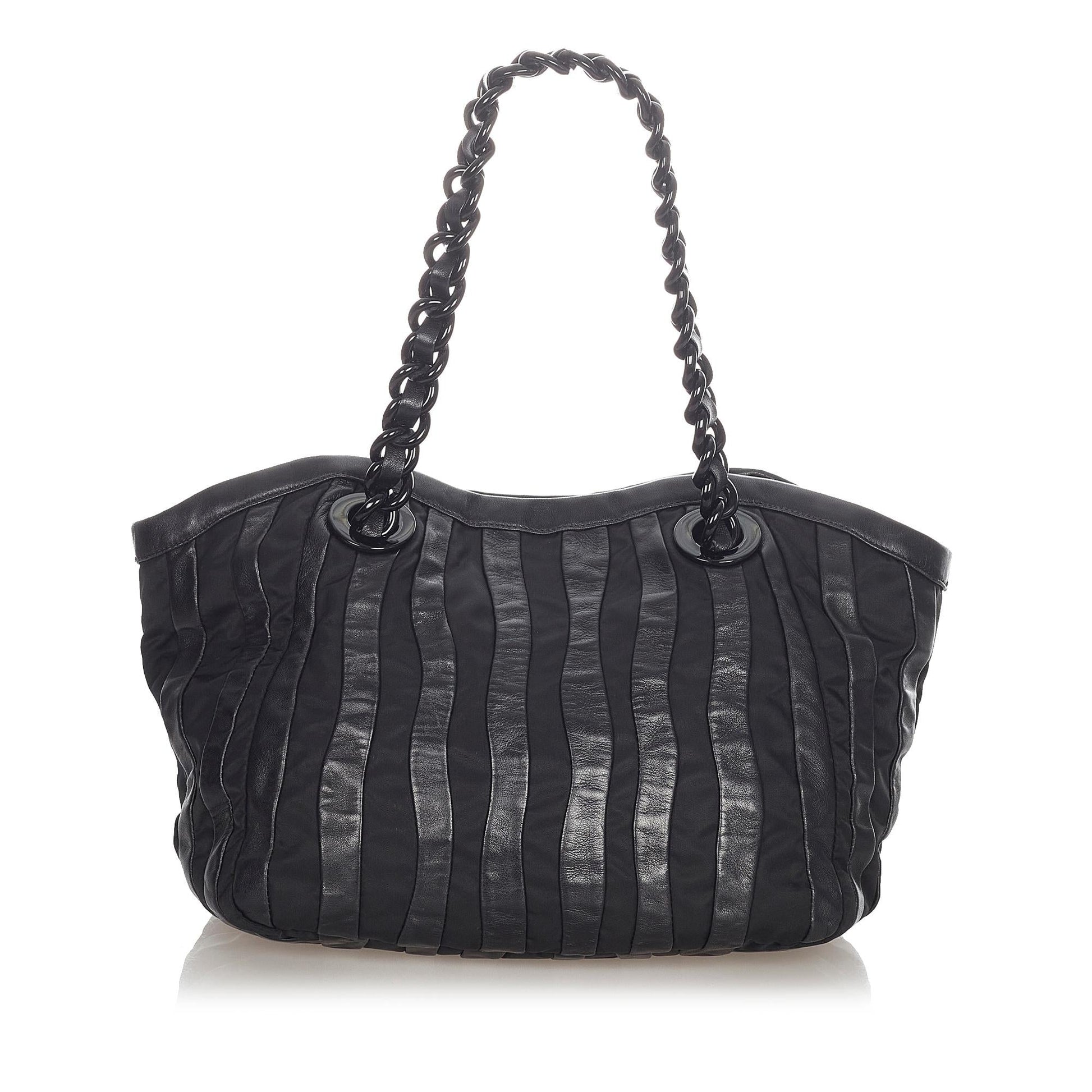 Prada Tessuto Nappa Waves Tote Bag (SHG-31936)