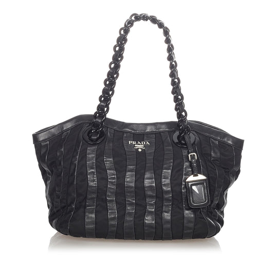 Prada Tessuto Nappa Waves Tote Bag (SHG-31936)