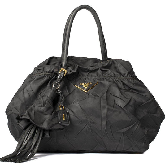 Prada Tessuto Nylon Tassel Handbag