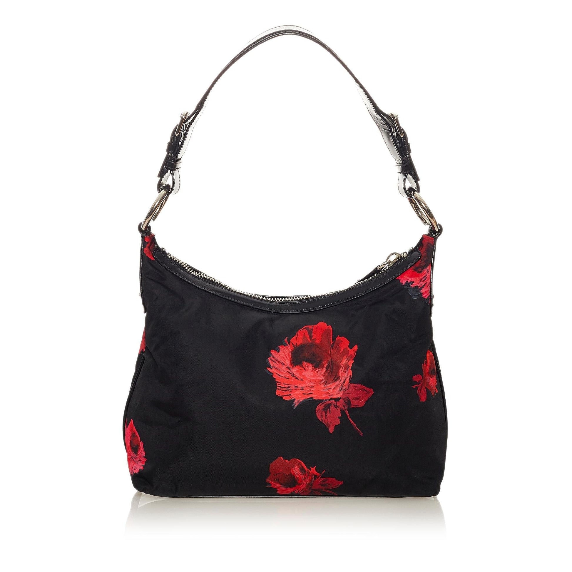 Prada Tessuto Roses Shoulder Bag (SHG-27499)