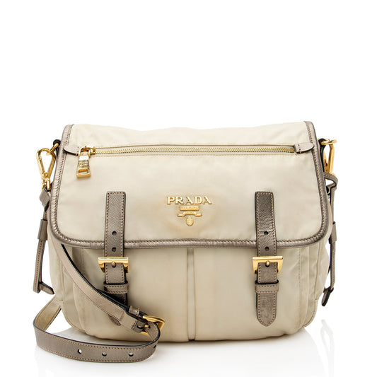 Prada Tessuto Saffiano Messenger Bag (SHF-22207)