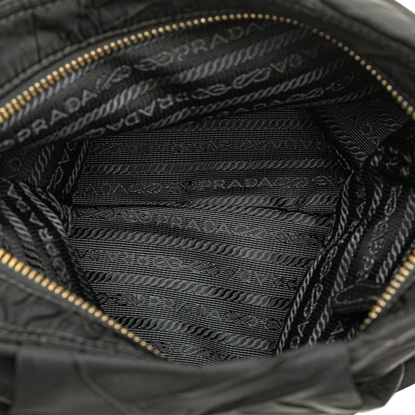 Prada Tessuto Stropicciato Tassel Crossbody