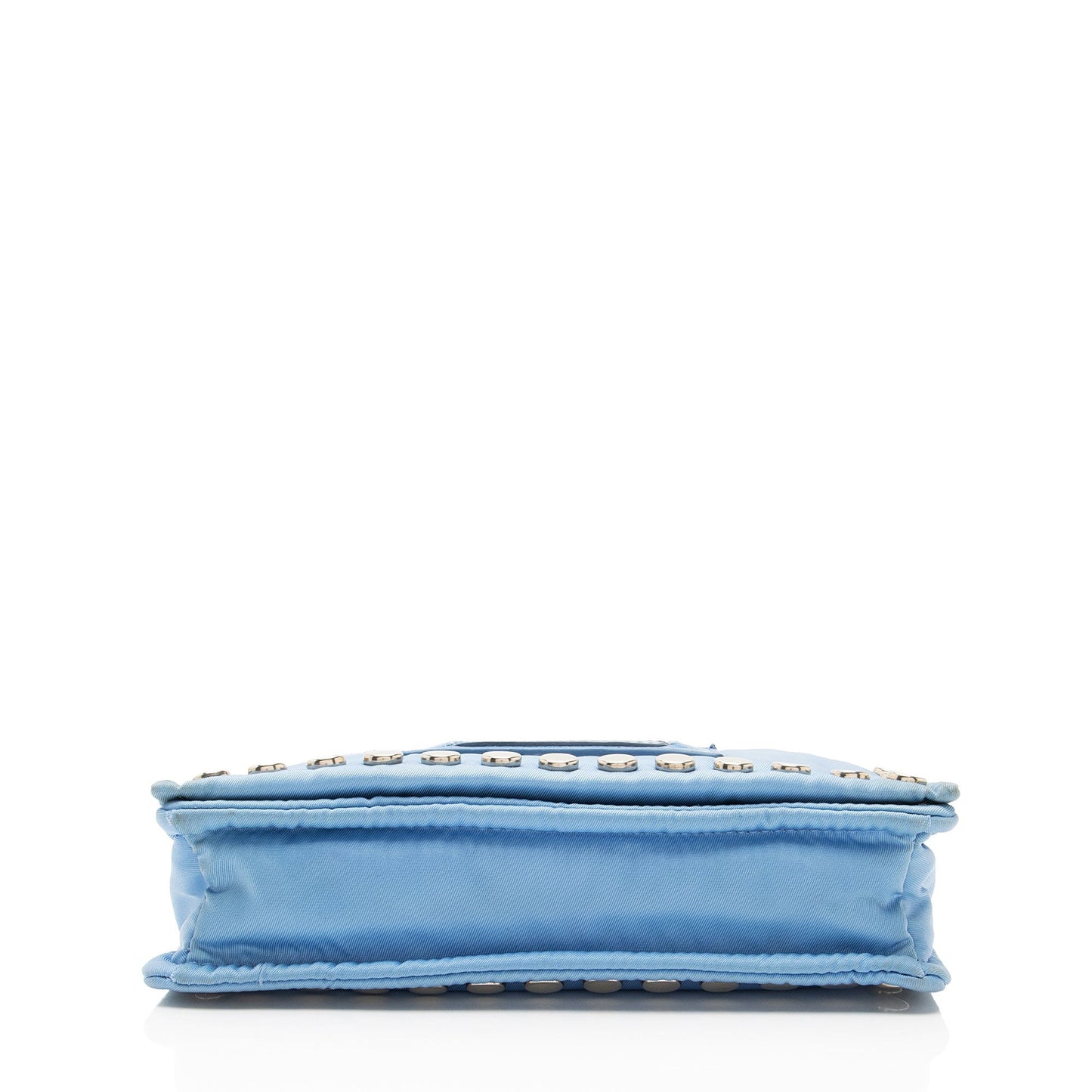 Prada Tessuto Studded Etiquette Mini Crossbody