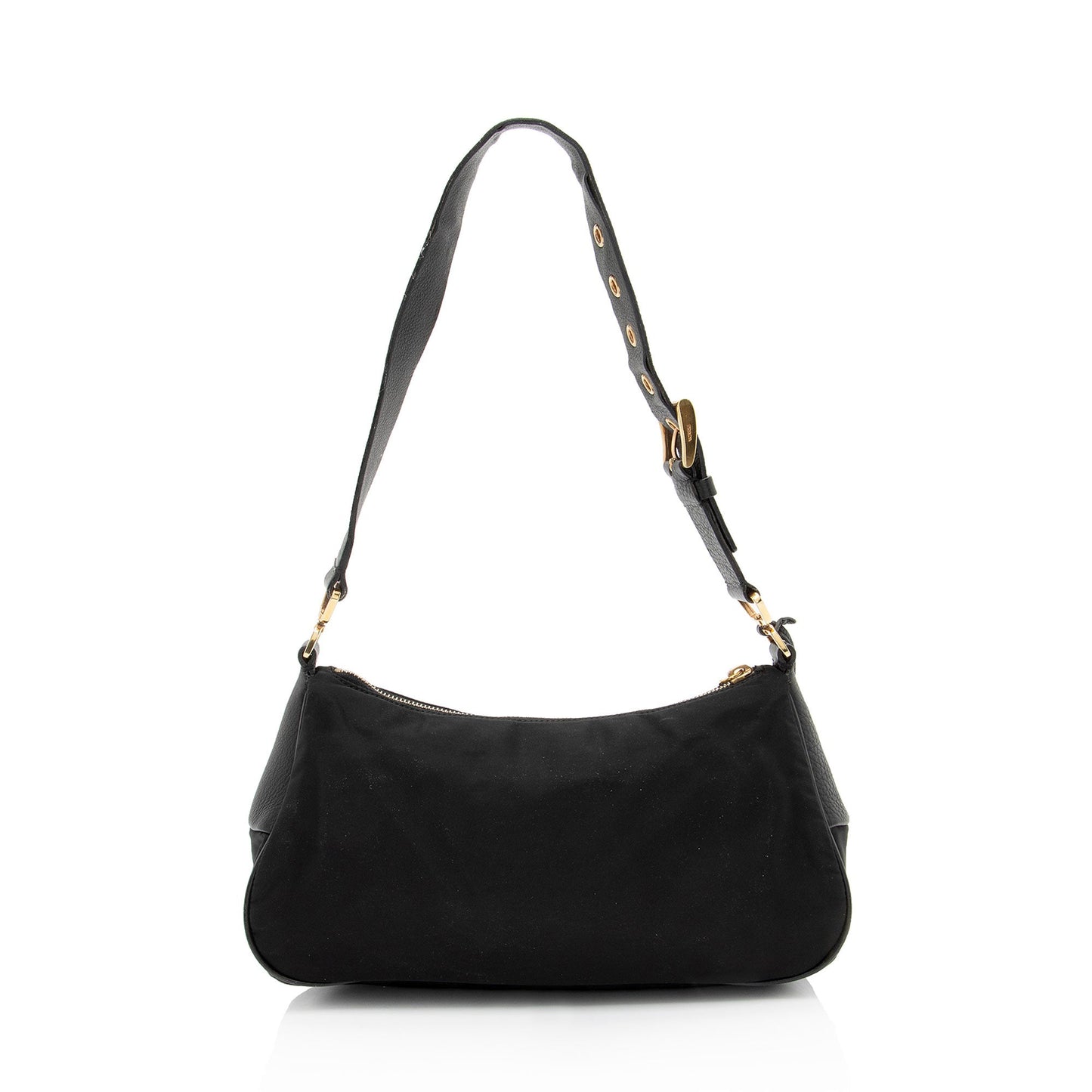 Prada Tessuto Vitello Daino Zip Lock Shoulder Bag
