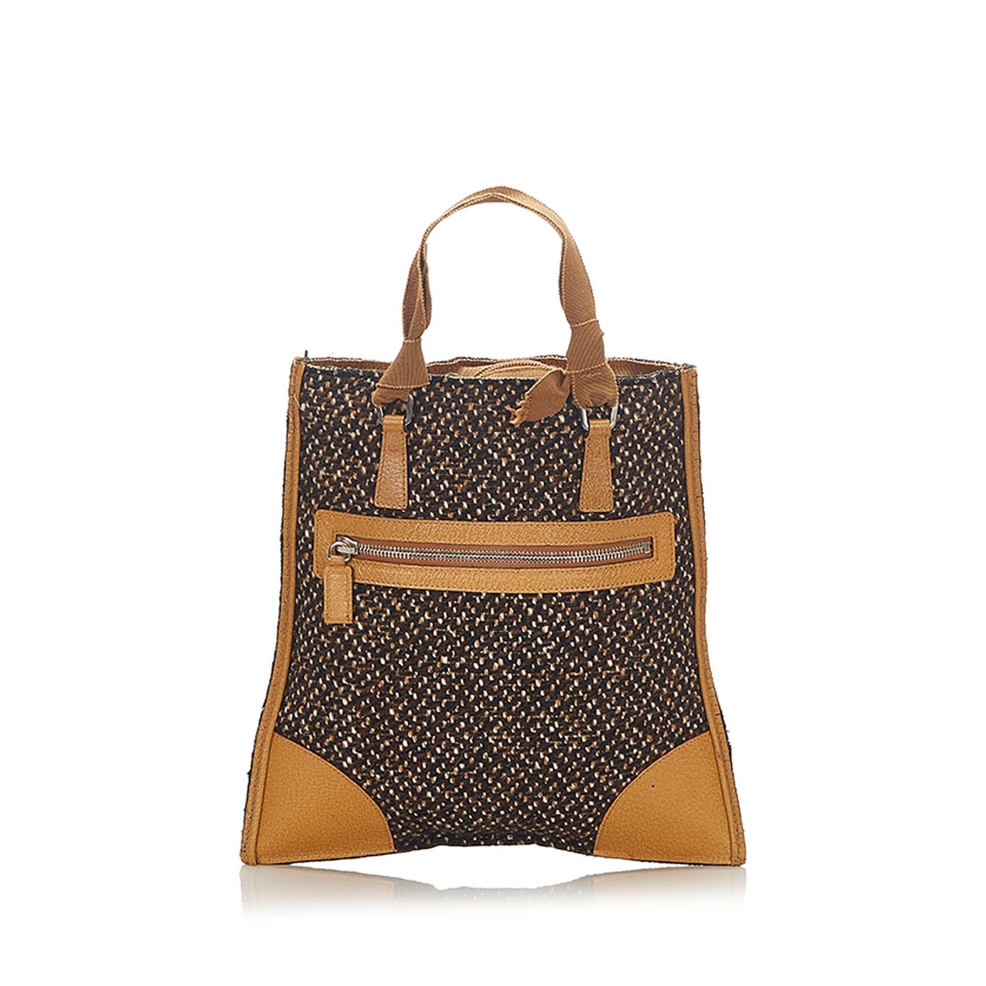 Prada Tweed Handbag (SHG-22278)