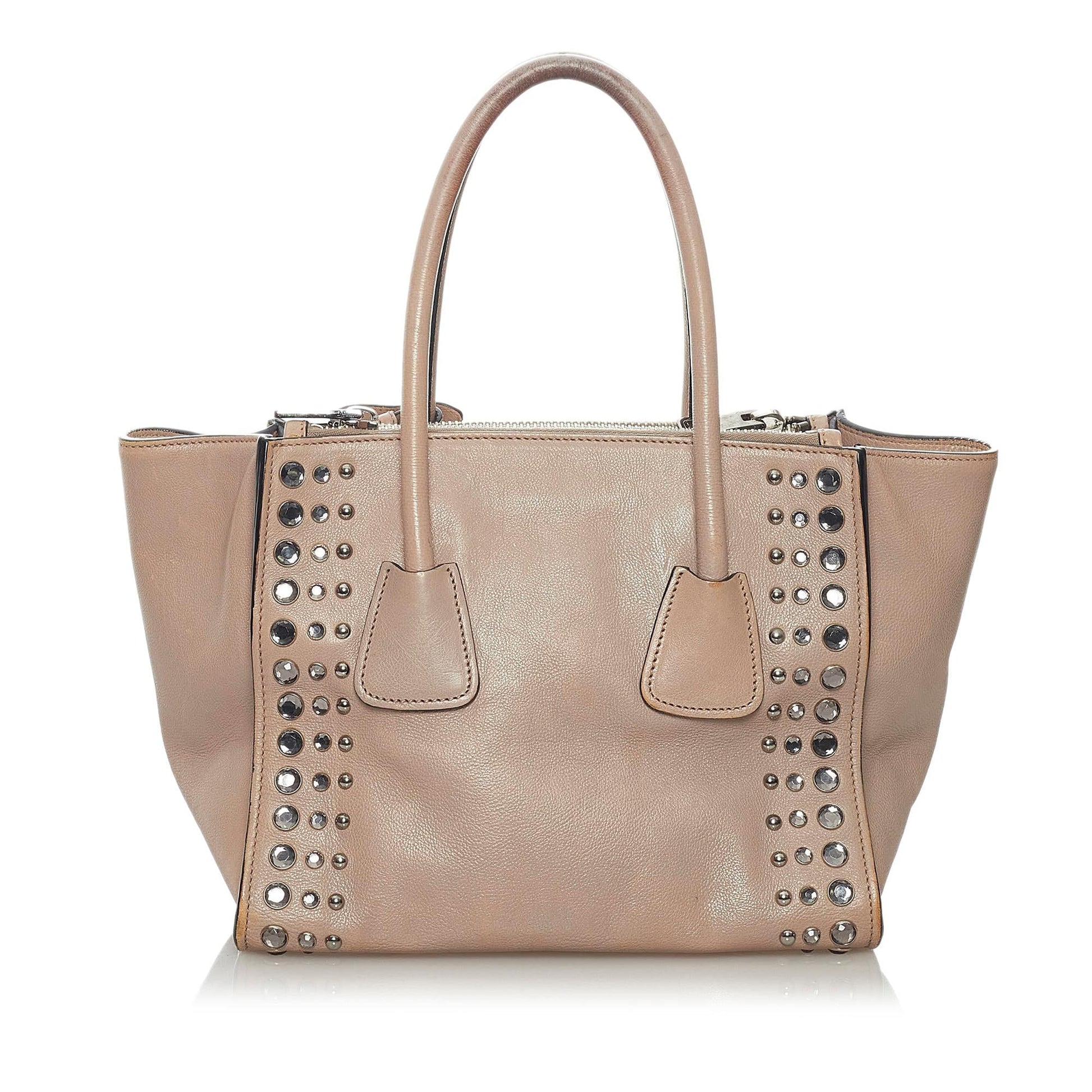 Prada Twin Pocket Leather Handbag (SHG-29256)