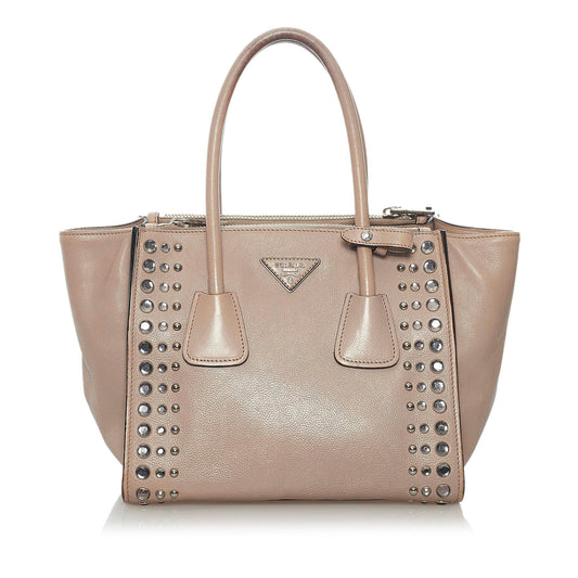 Prada Twin Pocket Leather Handbag (SHG-29256)
