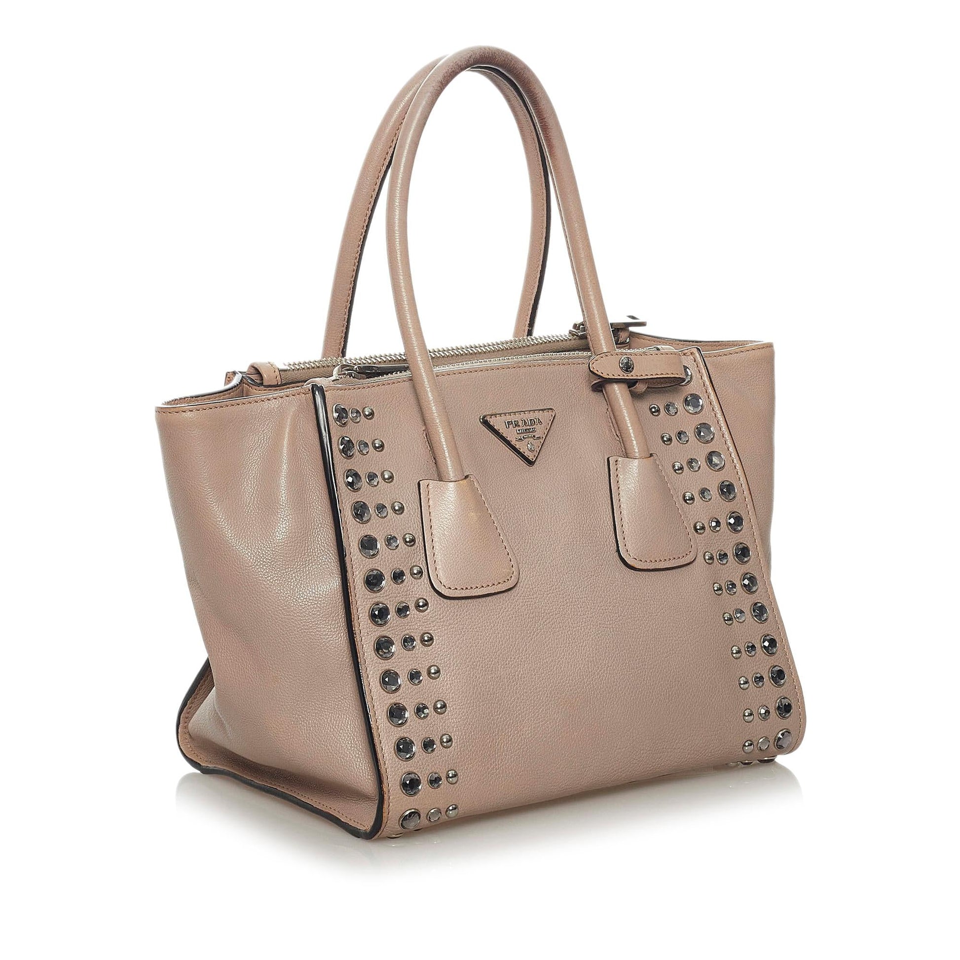 Prada Twin Pocket Leather Handbag (SHG-29256)