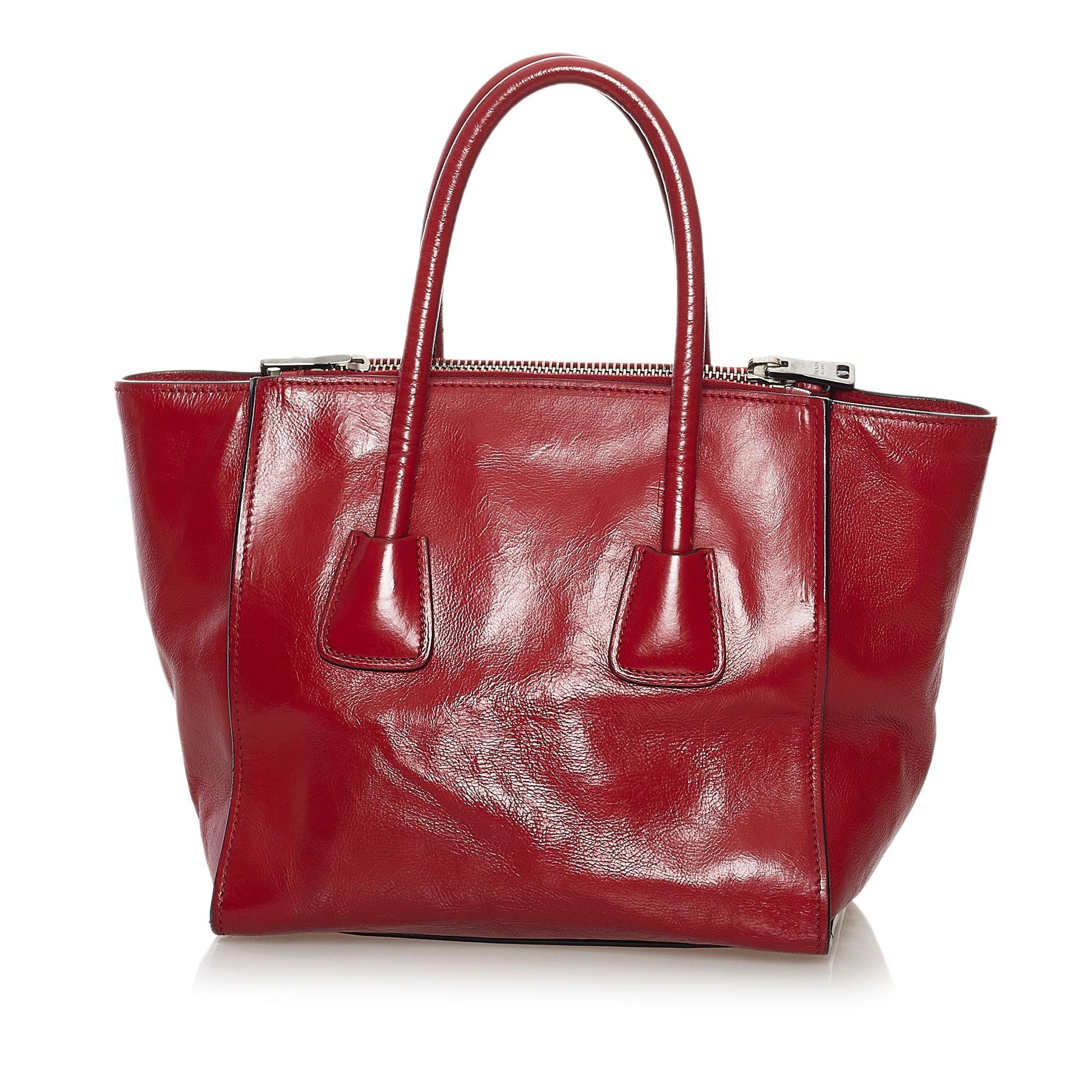Prada Twin Pocket Leather Handbag (SHG-32887)