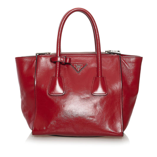 Prada Twin Pocket Leather Handbag (SHG-32887)