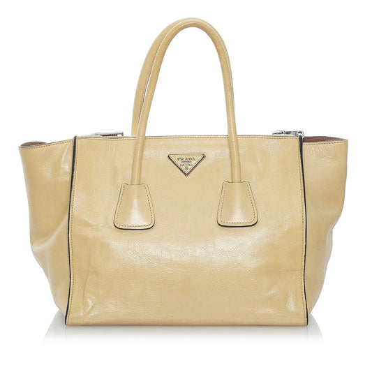 Prada Twin Pocket Leather Handbag (SHG-32969)