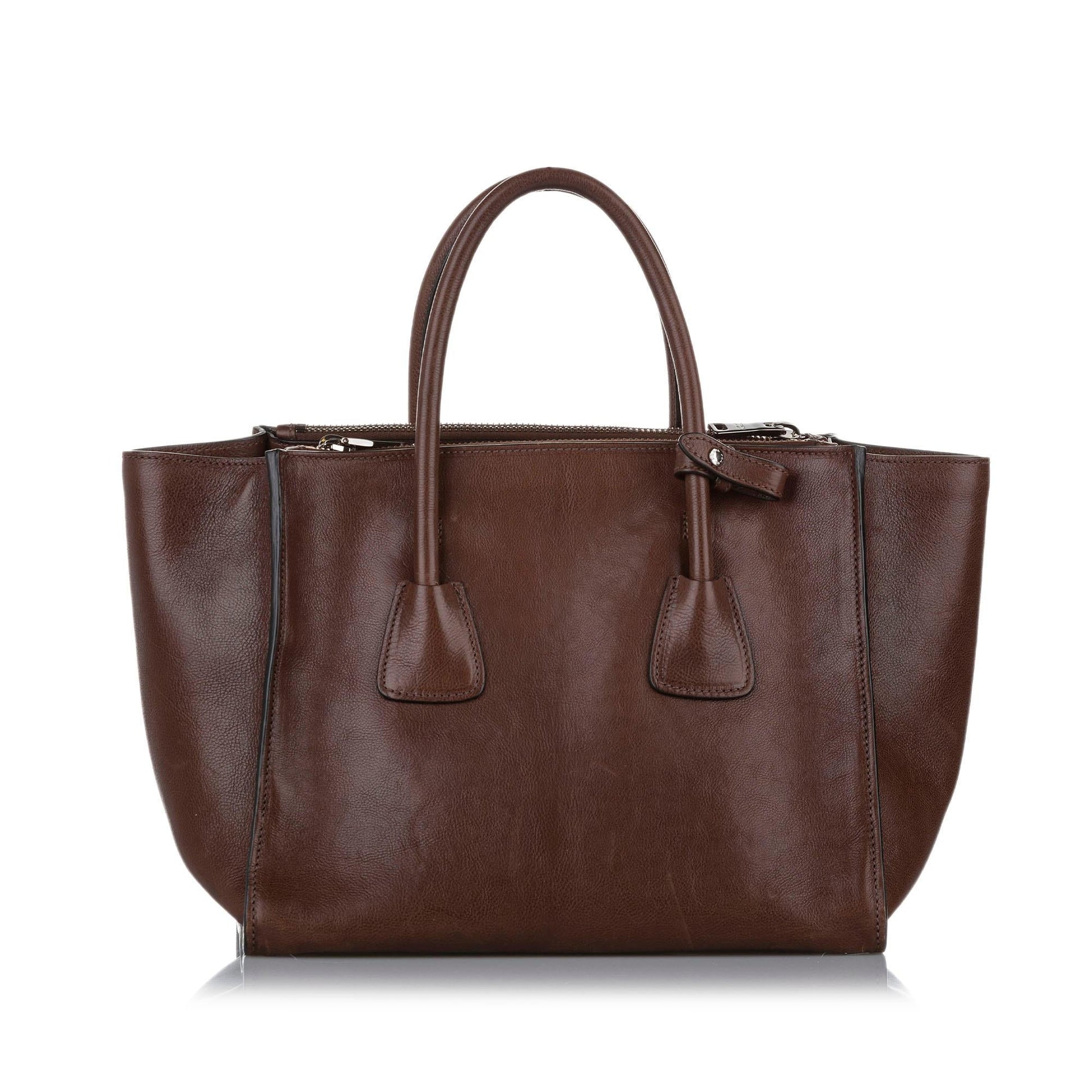 Prada Twin Pocket Leather Satchel (SHG-19129)