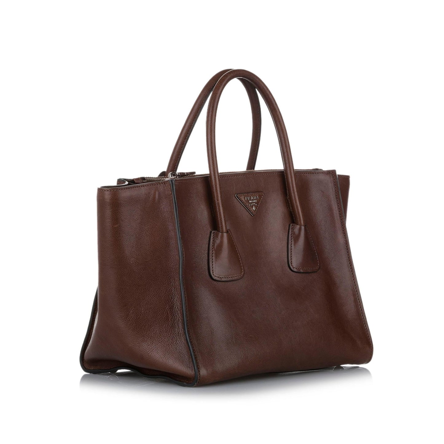 Prada Twin Pocket Leather Satchel (SHG-19129)