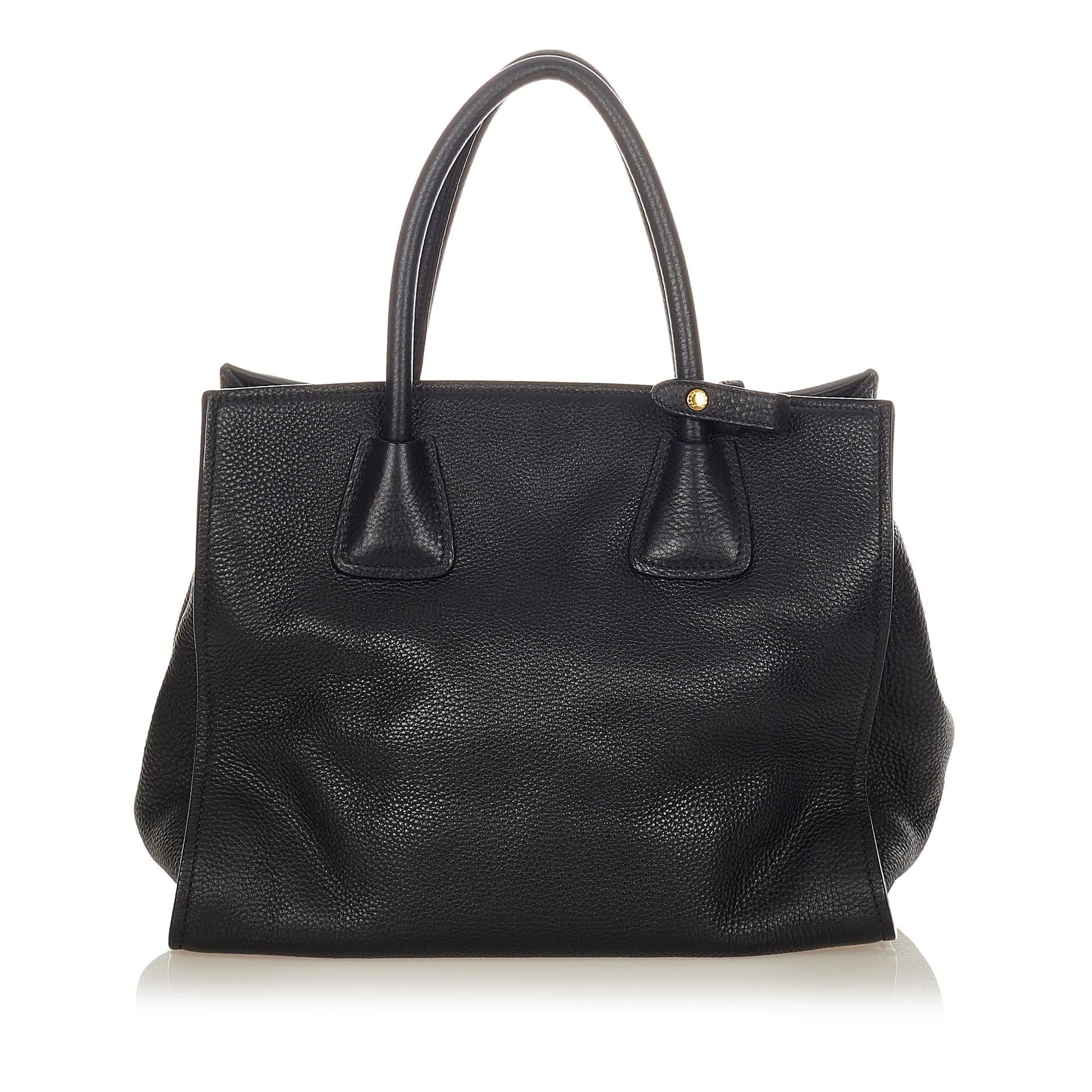 Prada Twin Pocket Leather Satchel (SHG-24744)