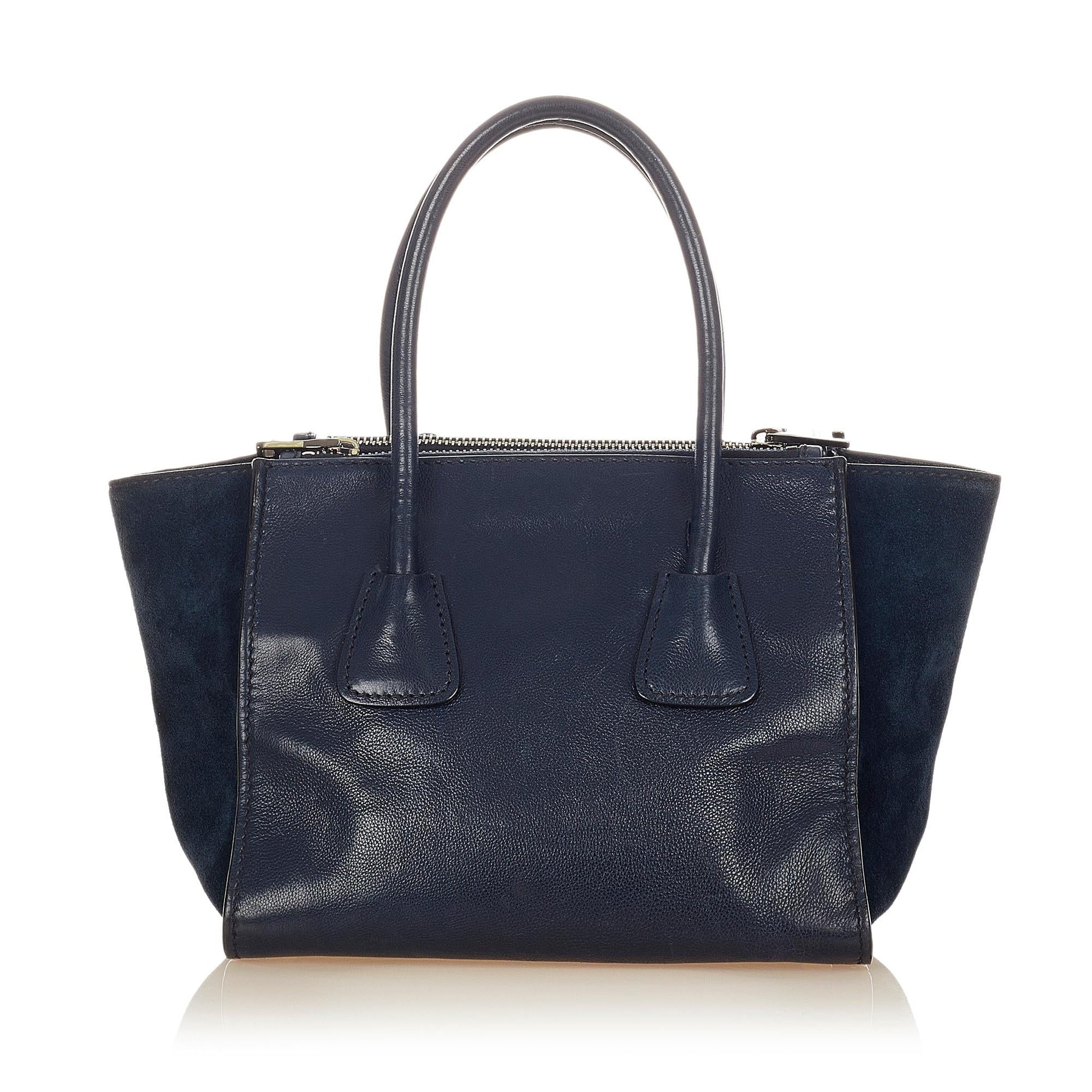 Prada Twin Pocket Leather Satchel (SHG-25676)
