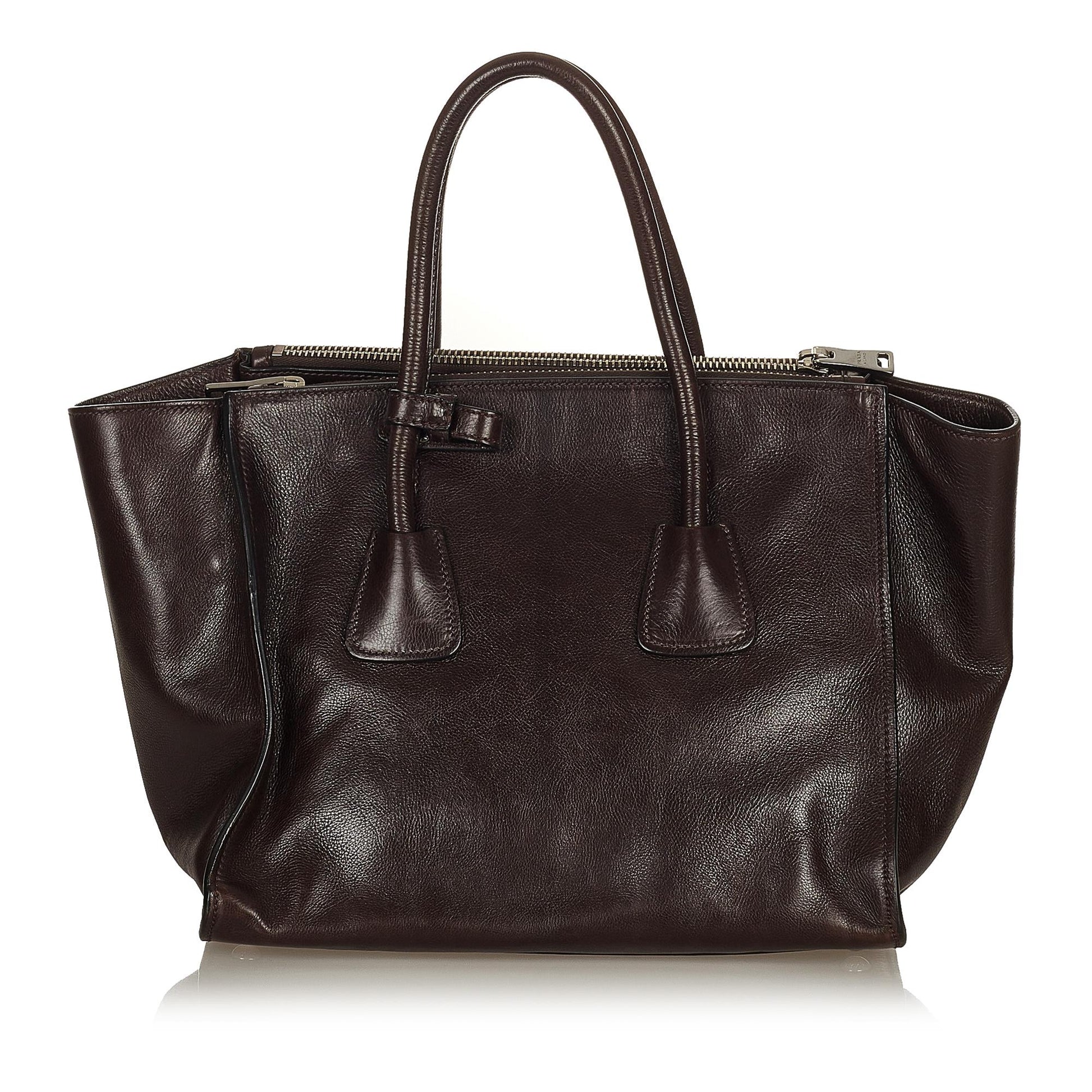 Prada Twin Pocket Leather Satchel (SHG-27087)
