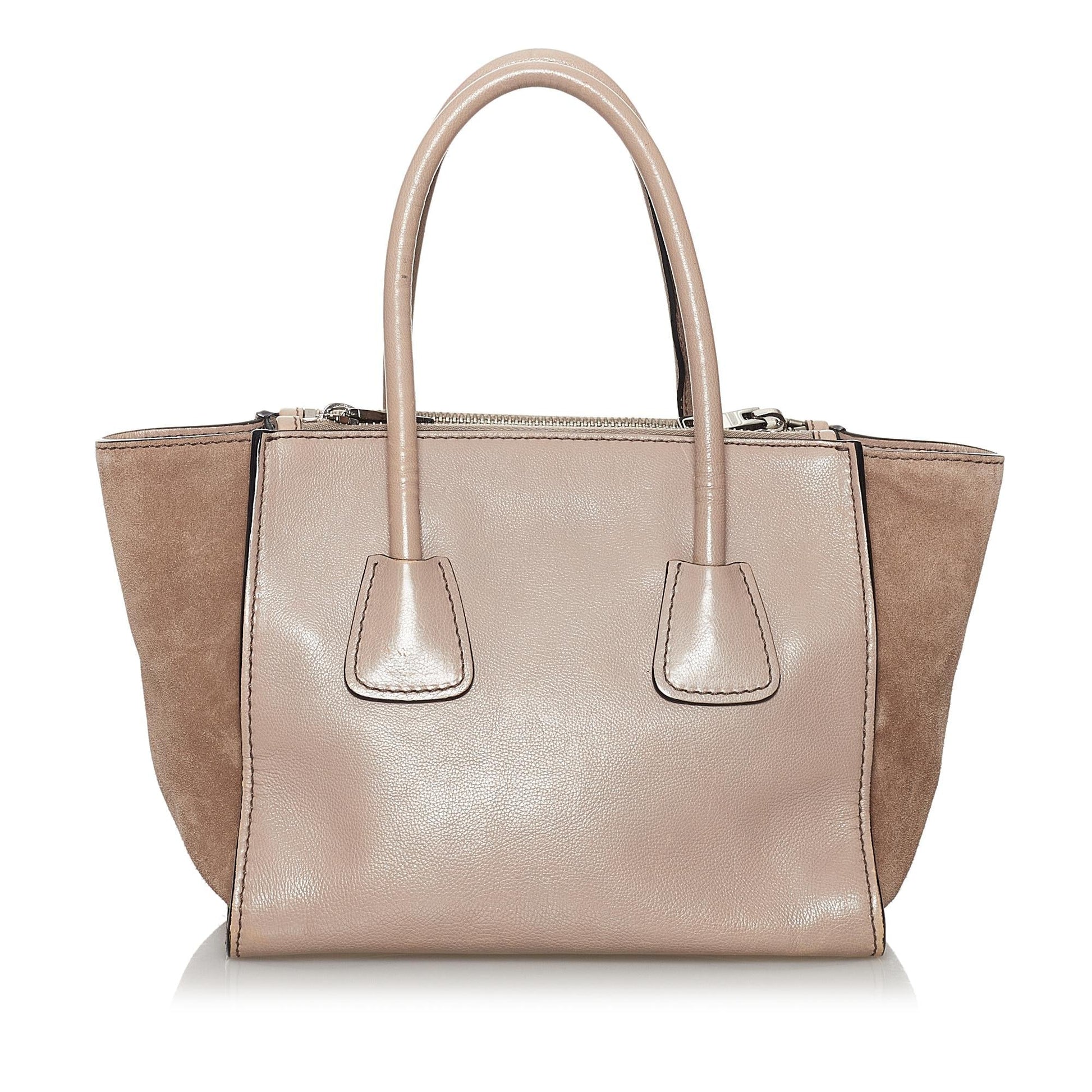 Prada Twin Pocket Leather Satchel (SHG-29876)