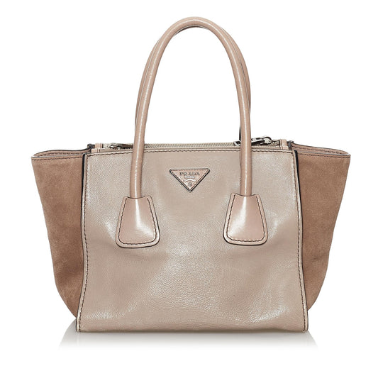 Prada Twin Pocket Leather Satchel (SHG-29876)